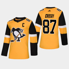 Men's Pittsburgh Penguins Sidney Crosby 2019 Authentic Player Gold Alternate Jersey
