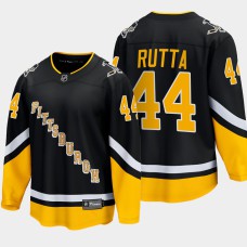 Pittsburgh Penguins Jan Rutta Alternate Black #44 Jersey Breakaway Player