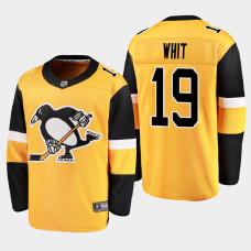 Men's Pittsburgh Penguins Ryan Whitney #19 Retired Player Nikename Alternate Gold Jersey