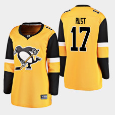 Women's Pittsburgh Penguins Bryan Rust 2019 Fanatics Breakaway Player Gold Alternate Jersey