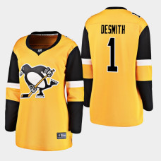 Women's Pittsburgh Penguins Casey DeSmith 2019 Breakaway Player Gold Alternate Jersey