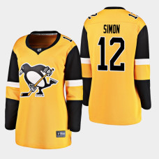 Women's Pittsburgh Penguins Dominik Simon 2019 Breakaway Player Gold Alternate Jersey