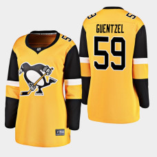 Women's Pittsburgh Penguins Jake Guentzel 2019 Breakaway Player Gold Alternate Jersey