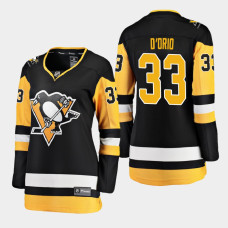 Women Pittsburgh Penguins Alex D'Orio #33 2021 Home Black Jersey