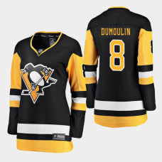 Women's Pittsburgh Penguins #8 Brian Dumoulin Home Breakaway Player Black Jersey