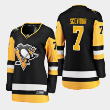 Women's Pittsburgh Penguins Colton Sceviour #7 Home Breakaway Player Jersey - Black