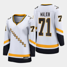 Women's Pittsburgh Penguins Evgeni Malkin #71 2020-21 Reverse Retro Special Edition Breakaway Player White Jersey