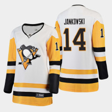 Women's Pittsburgh Penguins Mark Jankowski #14 2020-21 Away Breakaway Player White Jersey